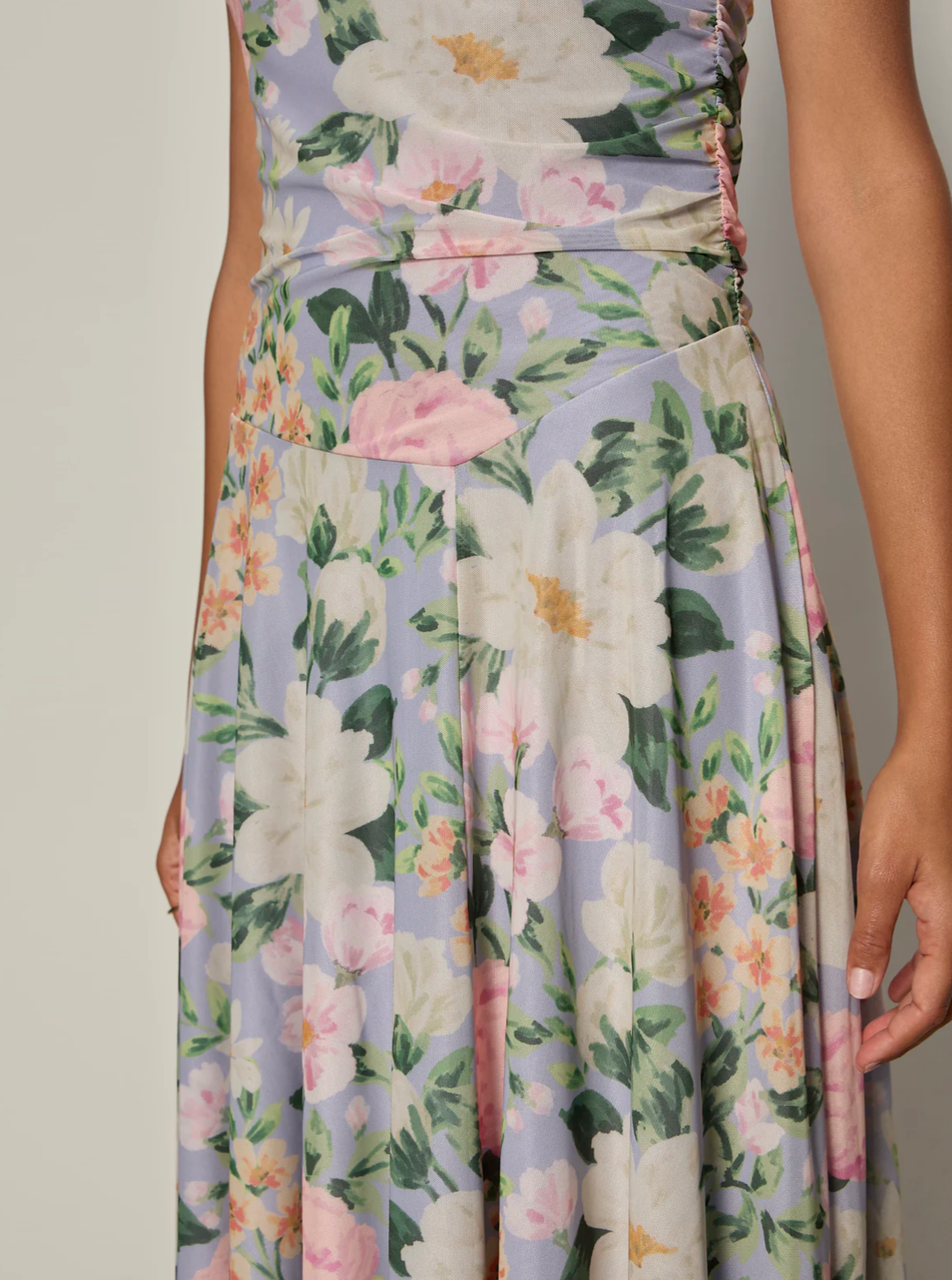 New Day Mesh Midi Dress - Spring Floral