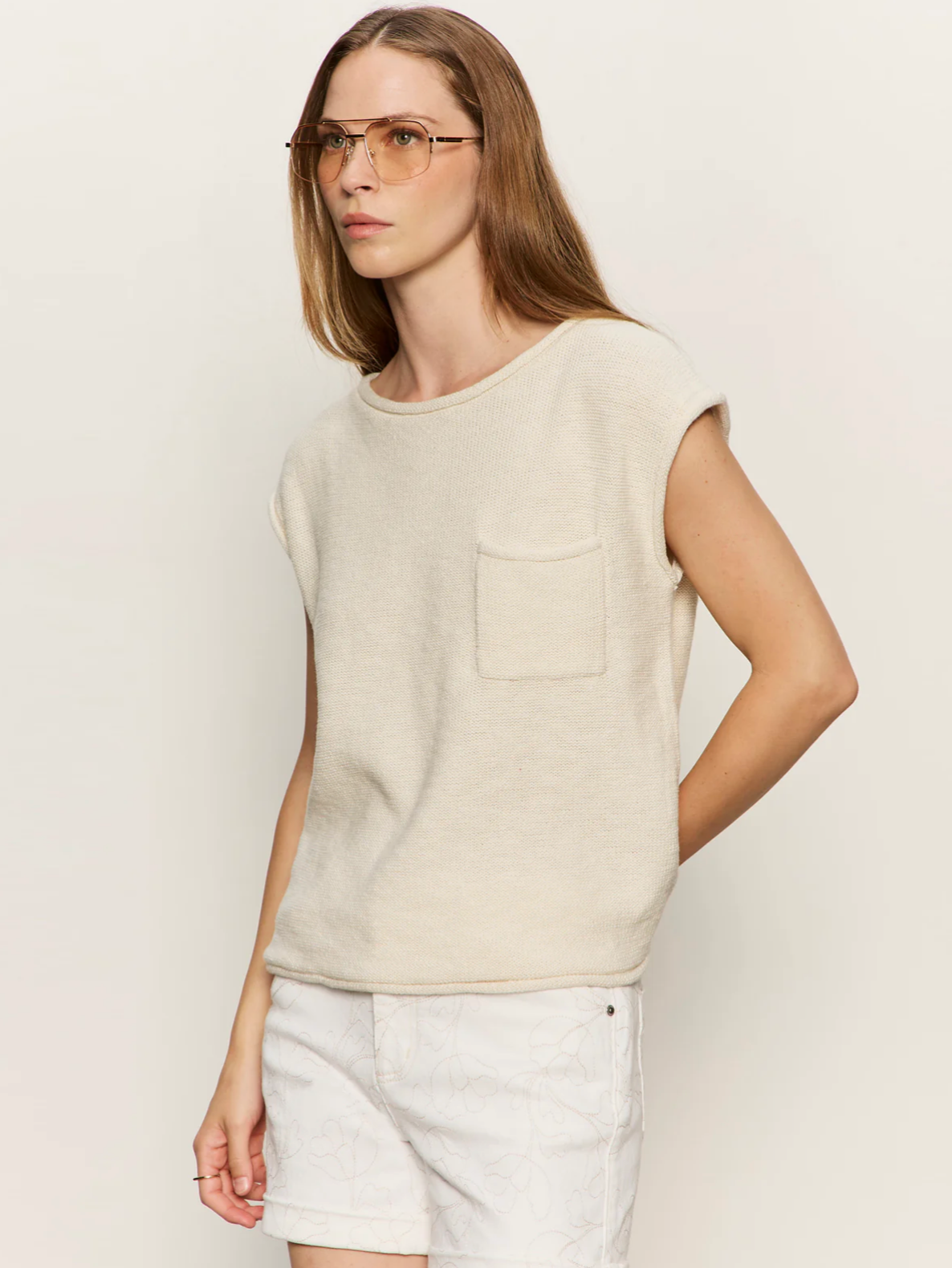 Easy Sweater Tee- Collagen