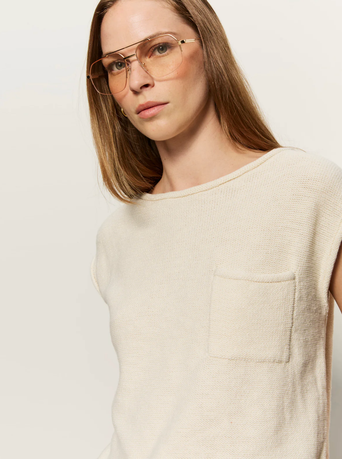 Easy Sweater Tee- Collagen