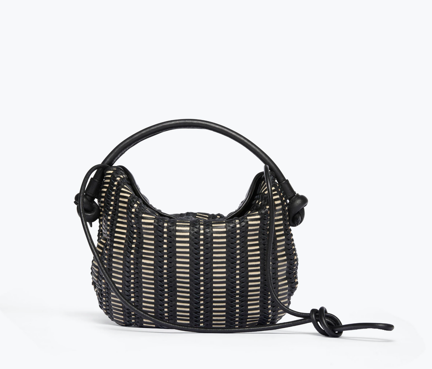 Elis Mini Crescent Bag Black Vanilla