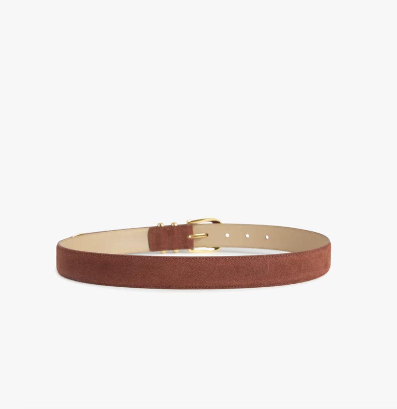 The Suede Jordan Belt Light Brown Polished