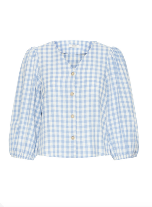 Byfalakka Gingham Puff Shirt