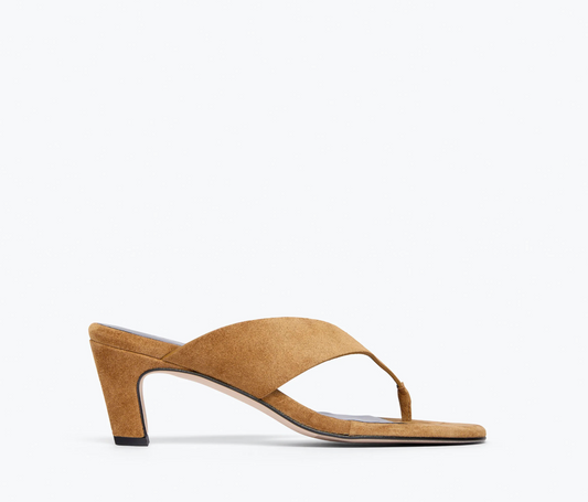 Kat Heeled Leather Thong Sandal