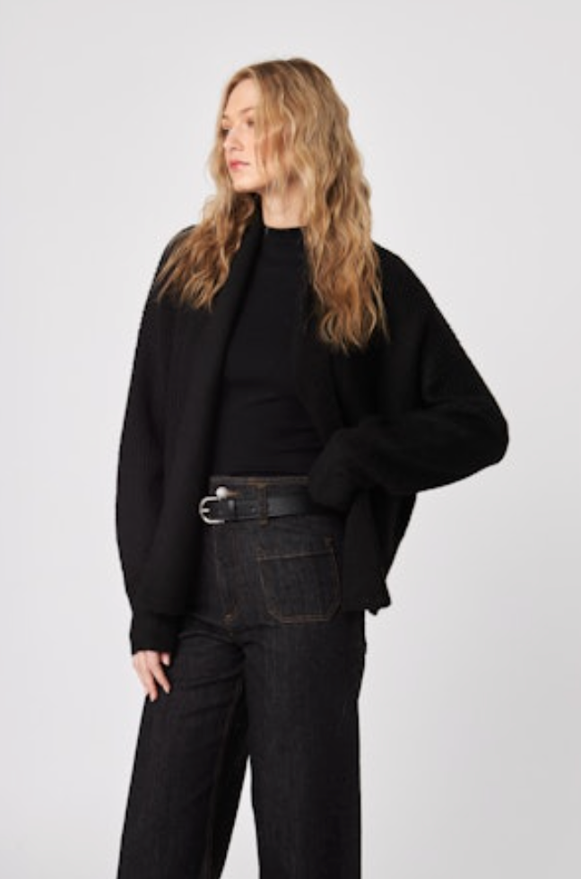 Noah Cardigan in Caviar