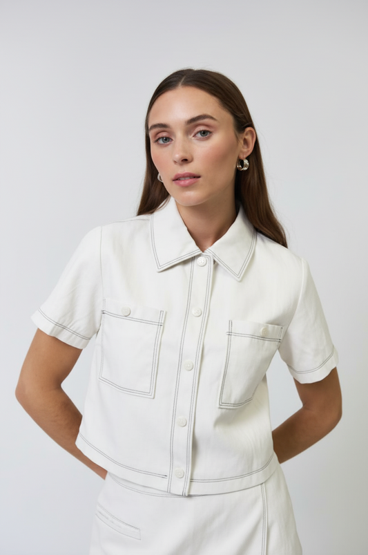 Chelsea Vegan Cropped Jacket