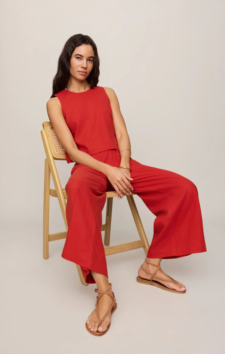 Sloane Linen Pants Chili Pepper