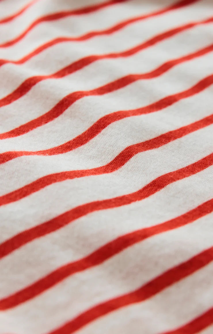 Junie Striped Tee Red