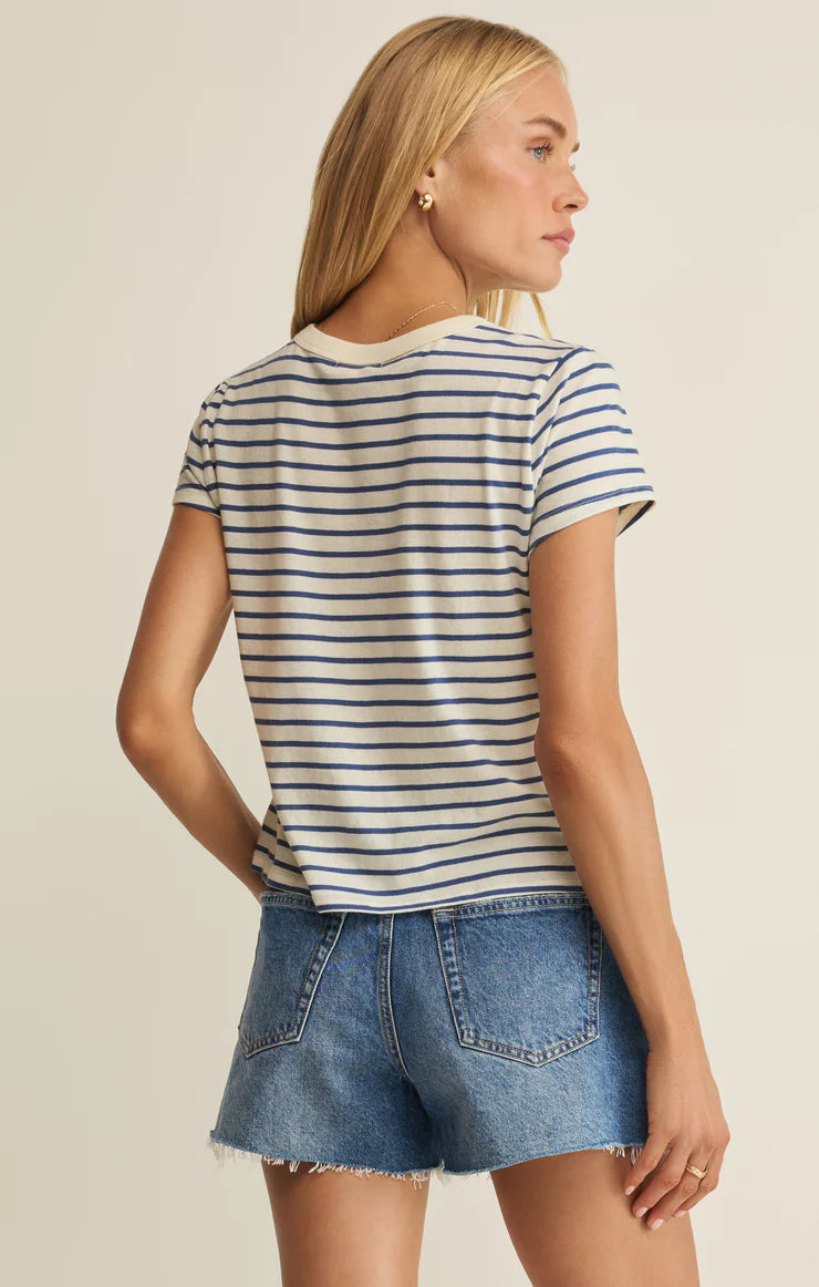 Junie Striped Tee Blue