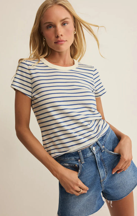 Junie Striped Tee Blue