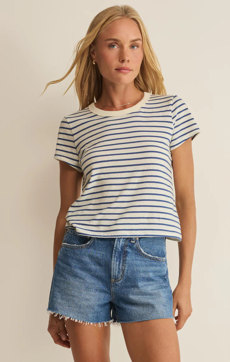 Junie Striped Tee Blue