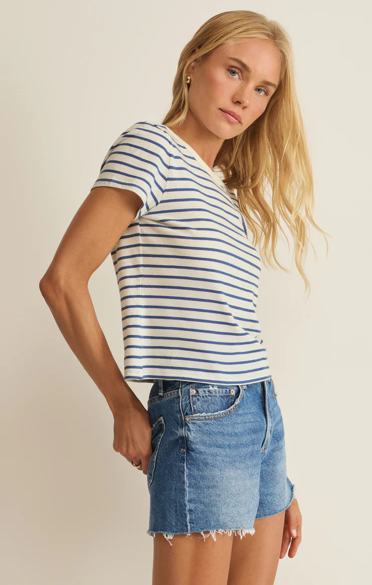 Junie Striped Tee Blue