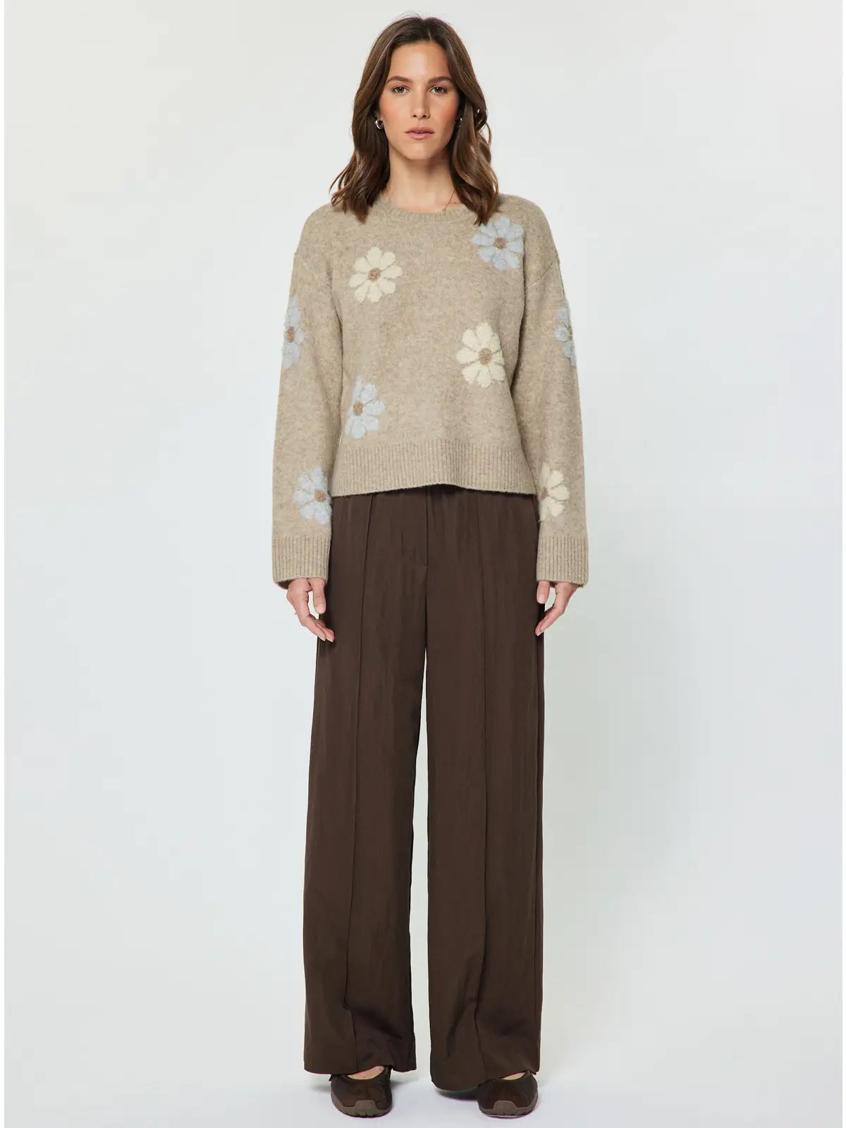 Daisy Floral Knit Sweater