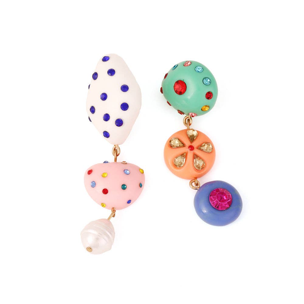 Asymmetrical Candy Drop Earrings