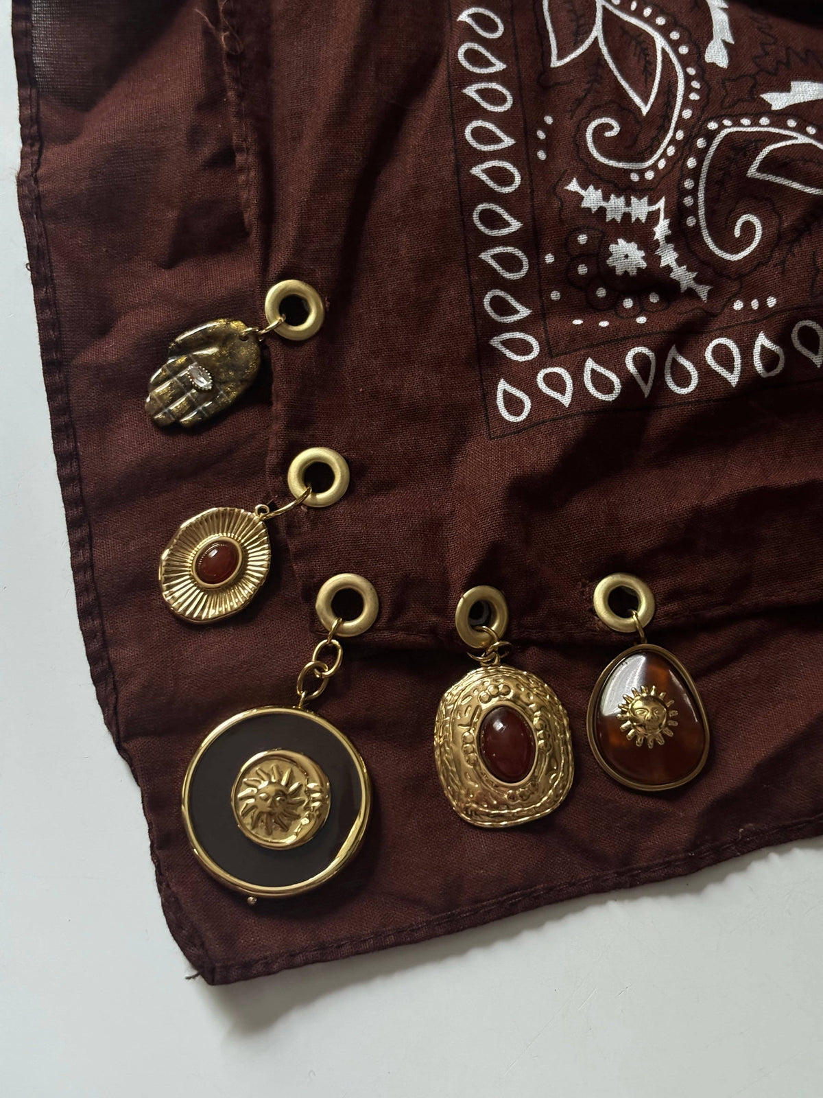 The Protector Brown Bandana Necklace