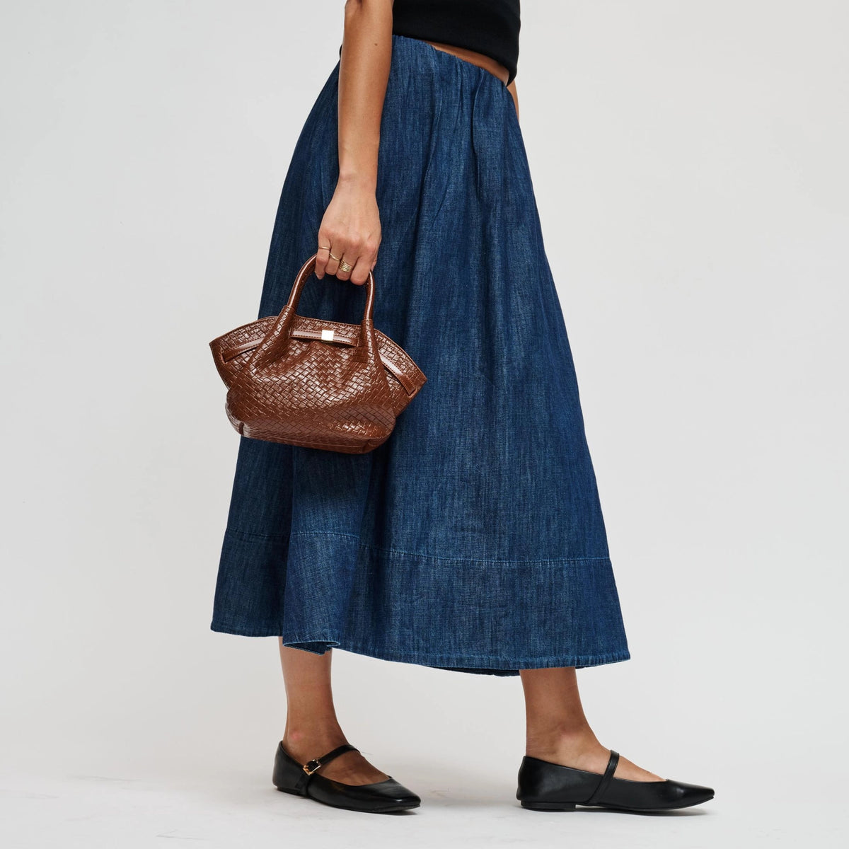 Selena Embossed Woven Crossbody