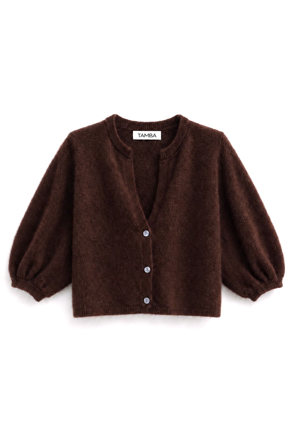 Angora knitted cardigan with V-neck: Einheitsgröße / Marineblau
