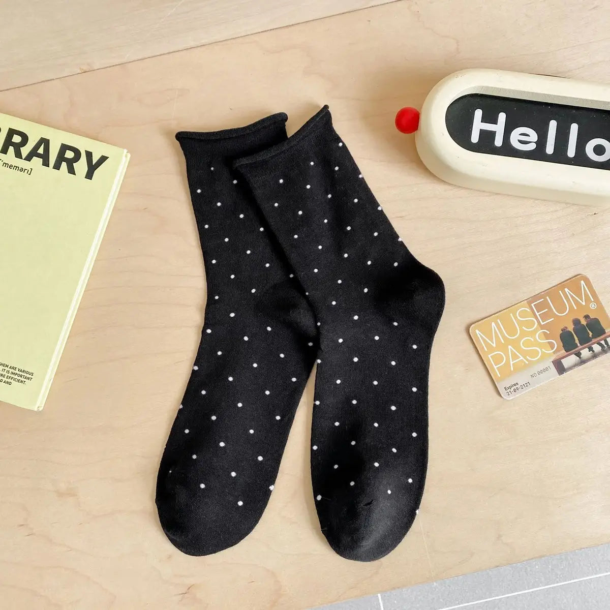 Polka Dot Ankle Socks - 3 Pairs