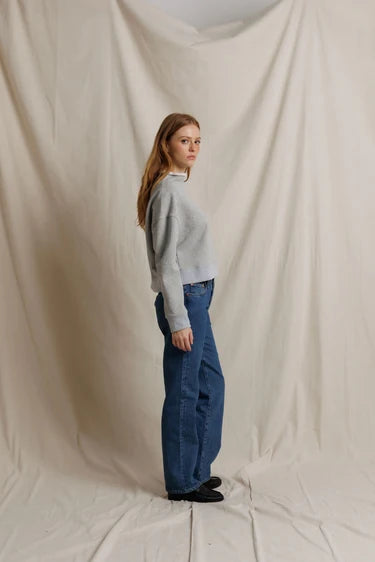 Arden French Terry Mock Neck Sweatshirt