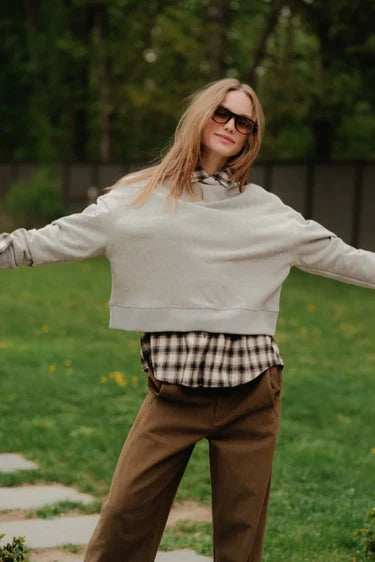 Arden French Terry Mock Neck Sweatshirt