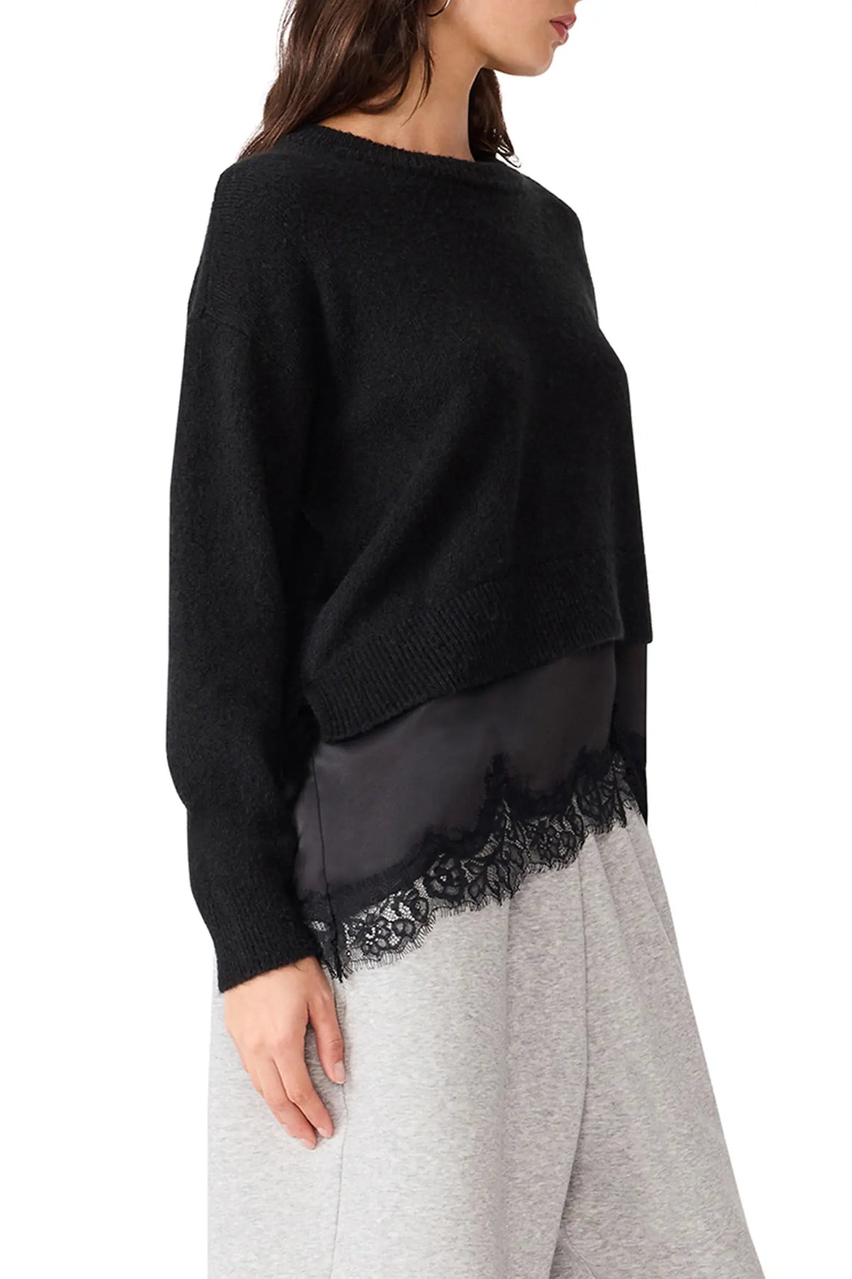 Aries Lace Hem Sweater
