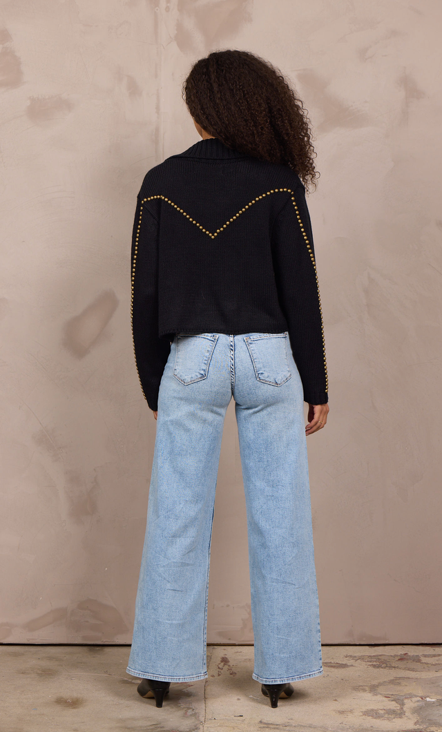 Black Studded Sweater