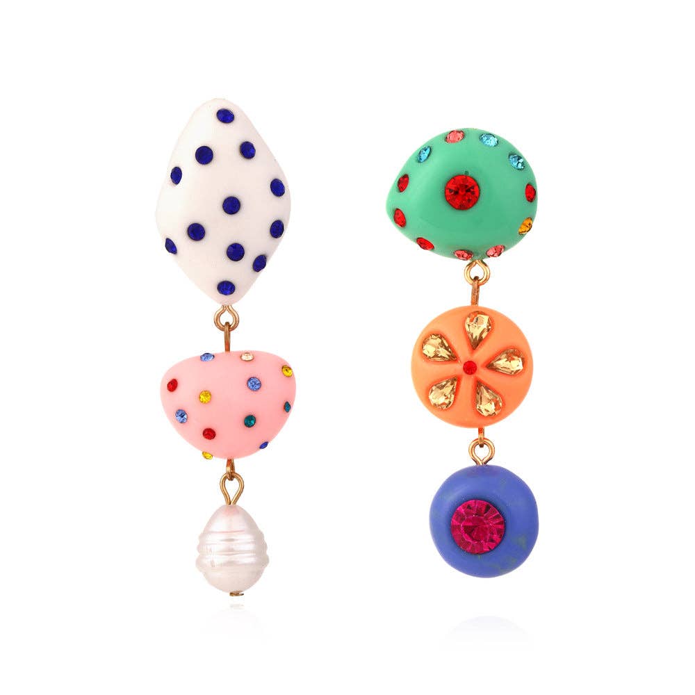 Asymmetrical Candy Drop Earrings