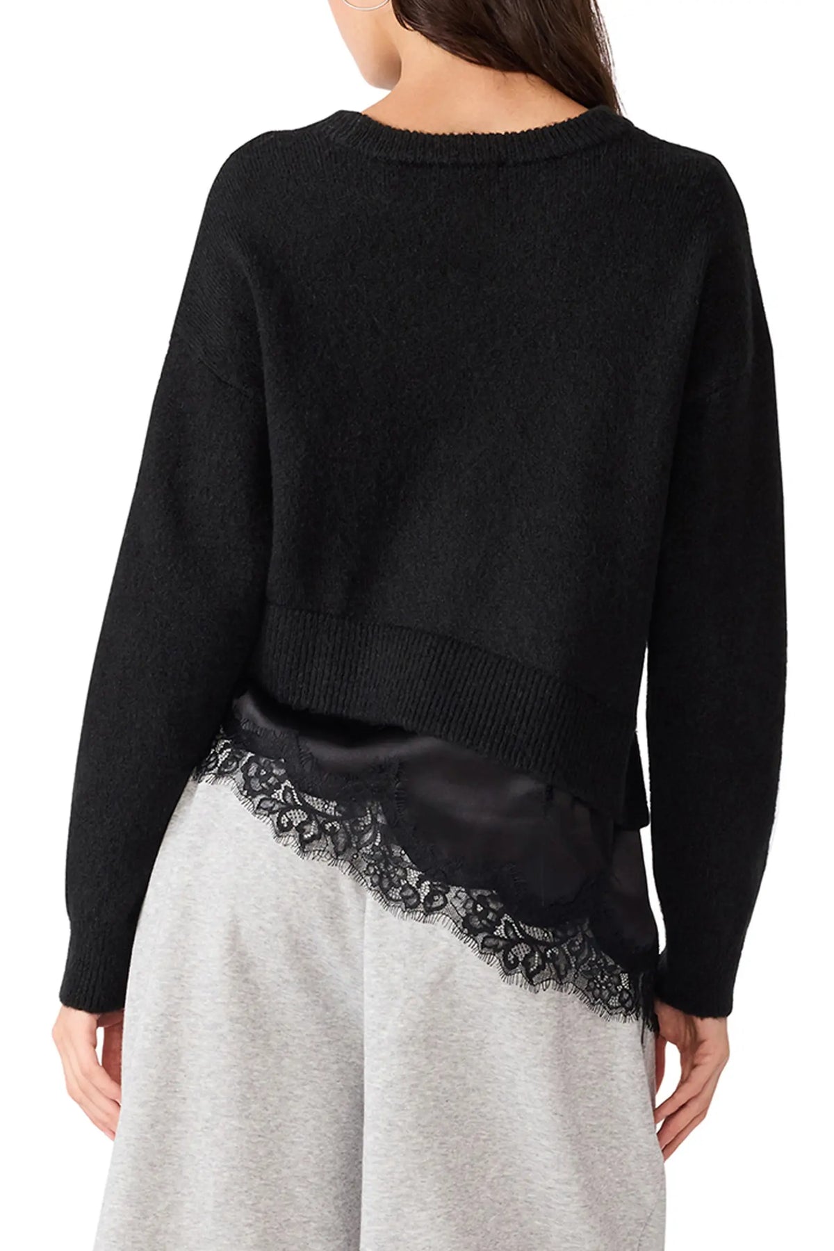 Aries Lace Hem Sweater