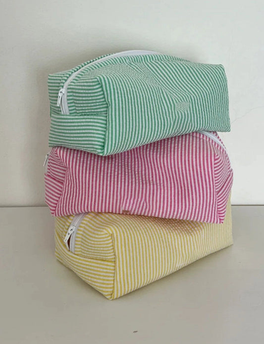 Seersucker Cosmetic Bag
