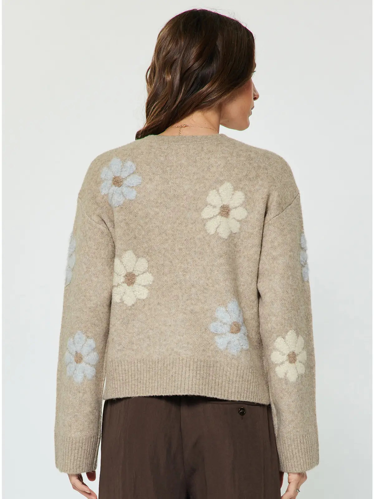 Daisy Floral Knit Sweater