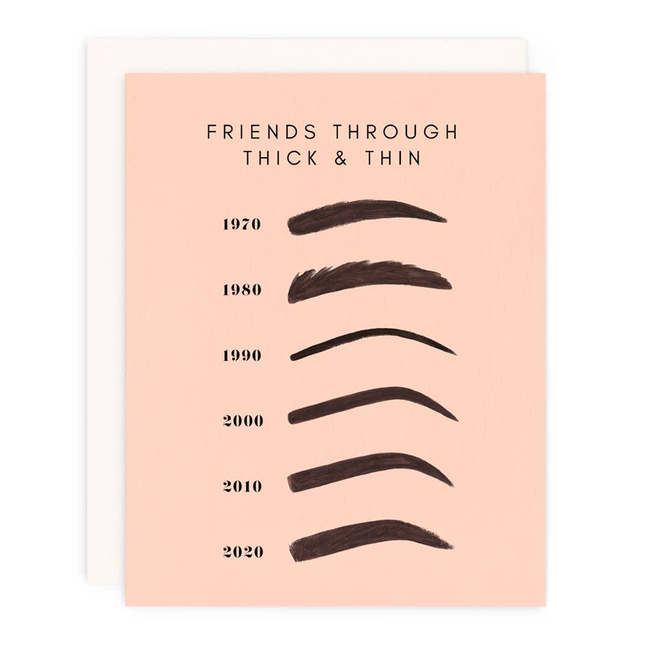 Thick & Thin Greeting Card