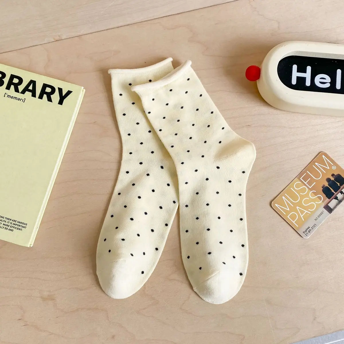 Polka Dot Ankle Socks - 3 Pairs