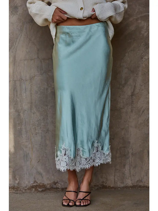 Mint Slip Skirt