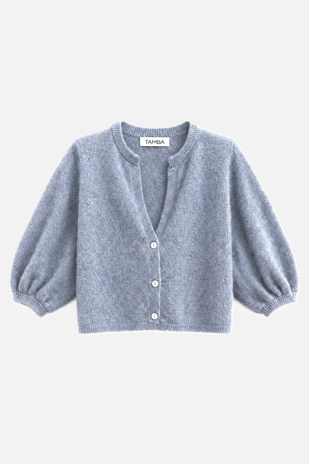 Angora knitted cardigan with V-neck: Einheitsgröße / Marineblau