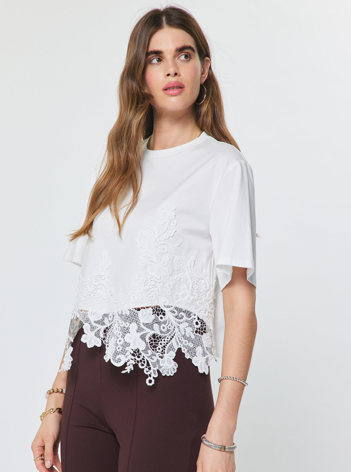 Lace Hem Top