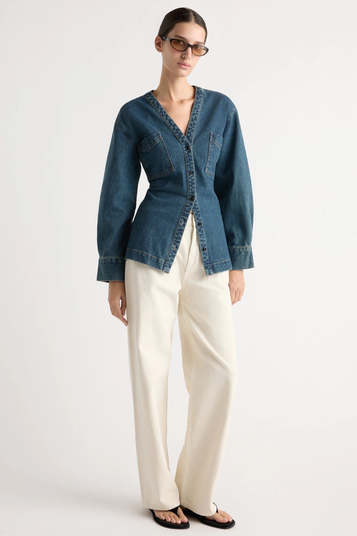 Emmett Cinch-Waist Denim Jacket