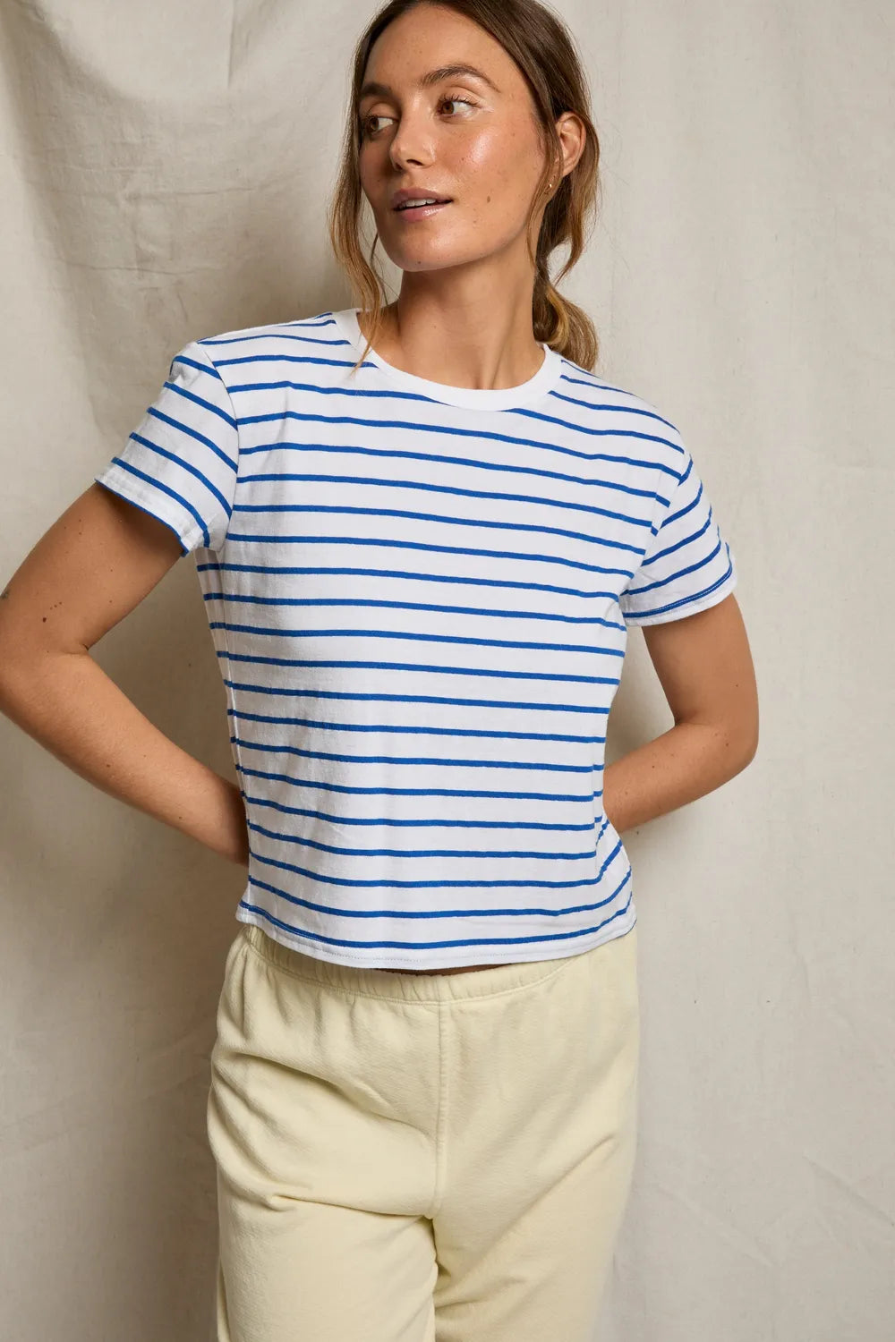 Everett Stripe Jersey Striped Short Sleeve Tee
