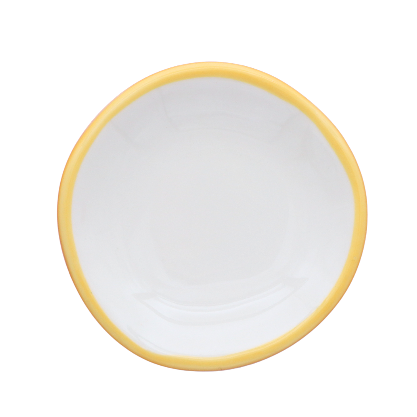 Minimal Ring Dish With Colored Rim: Yellow