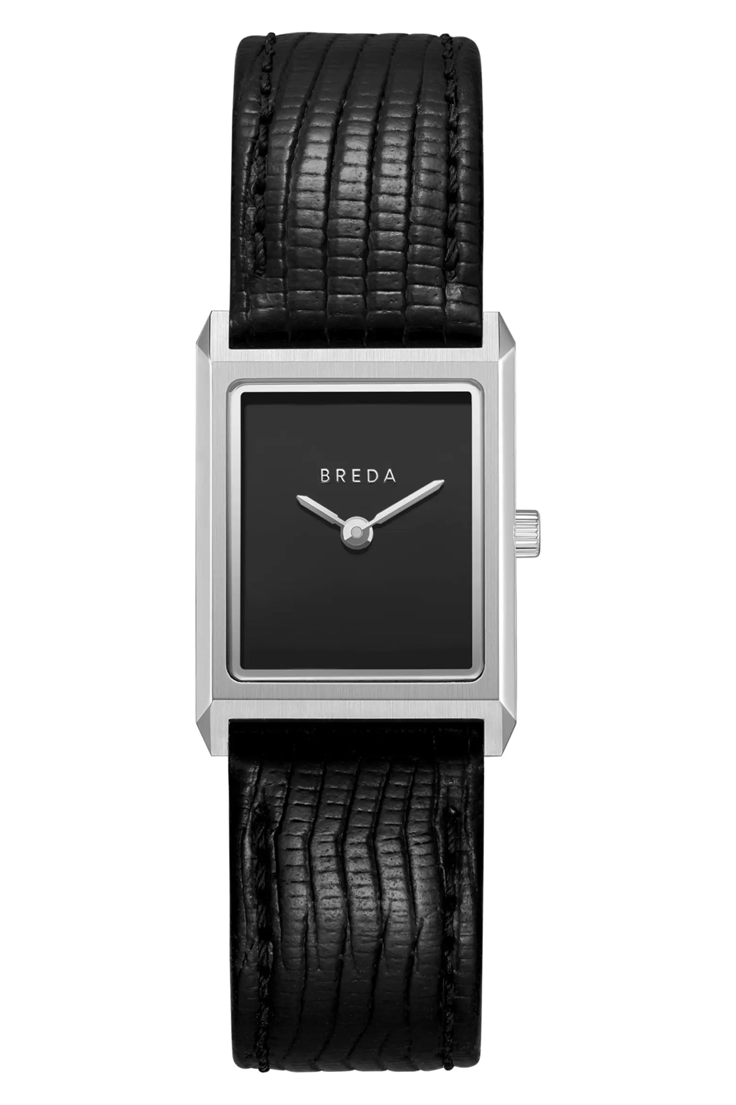 Small Virgil Leather Strap Tank Watch, 20mm x 26mm