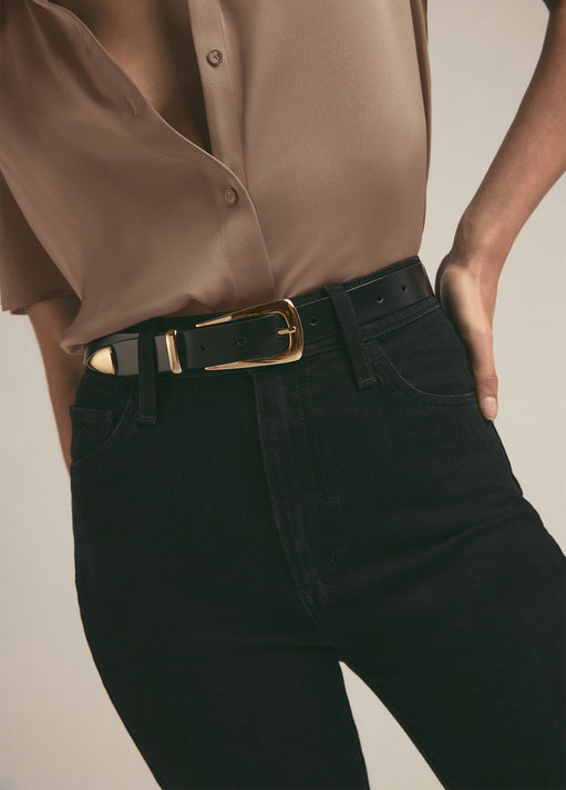 The Jordan Belt Black Gold