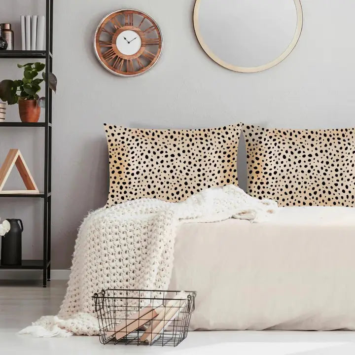 Cheetah Spot Satin Pillowcase + Eyemask