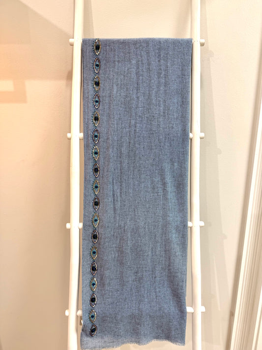 Blue Evil Eye Wrap