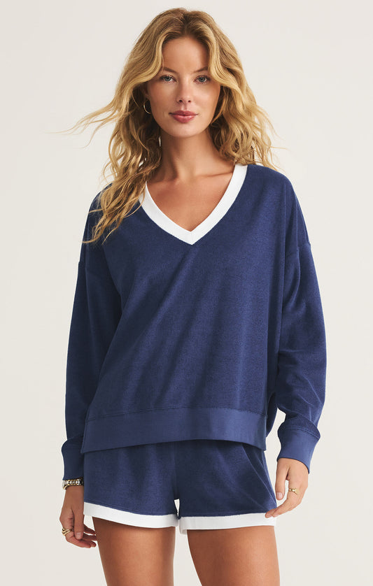Marx V-Neck Yacht Blue