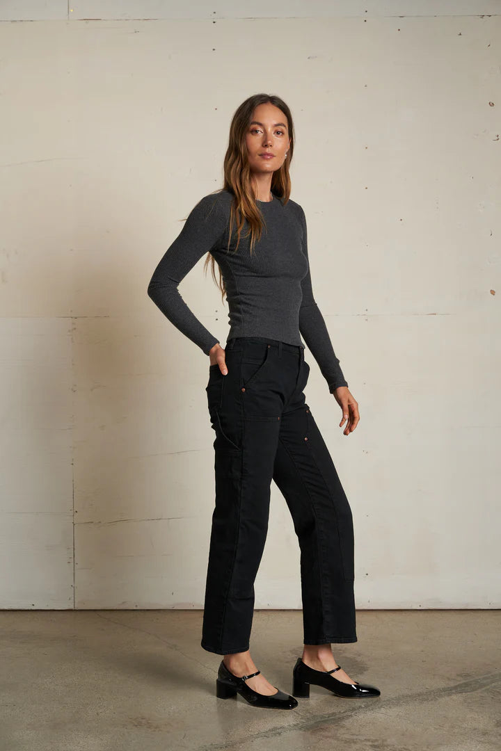 Jolie Charcoal Rib Sweater