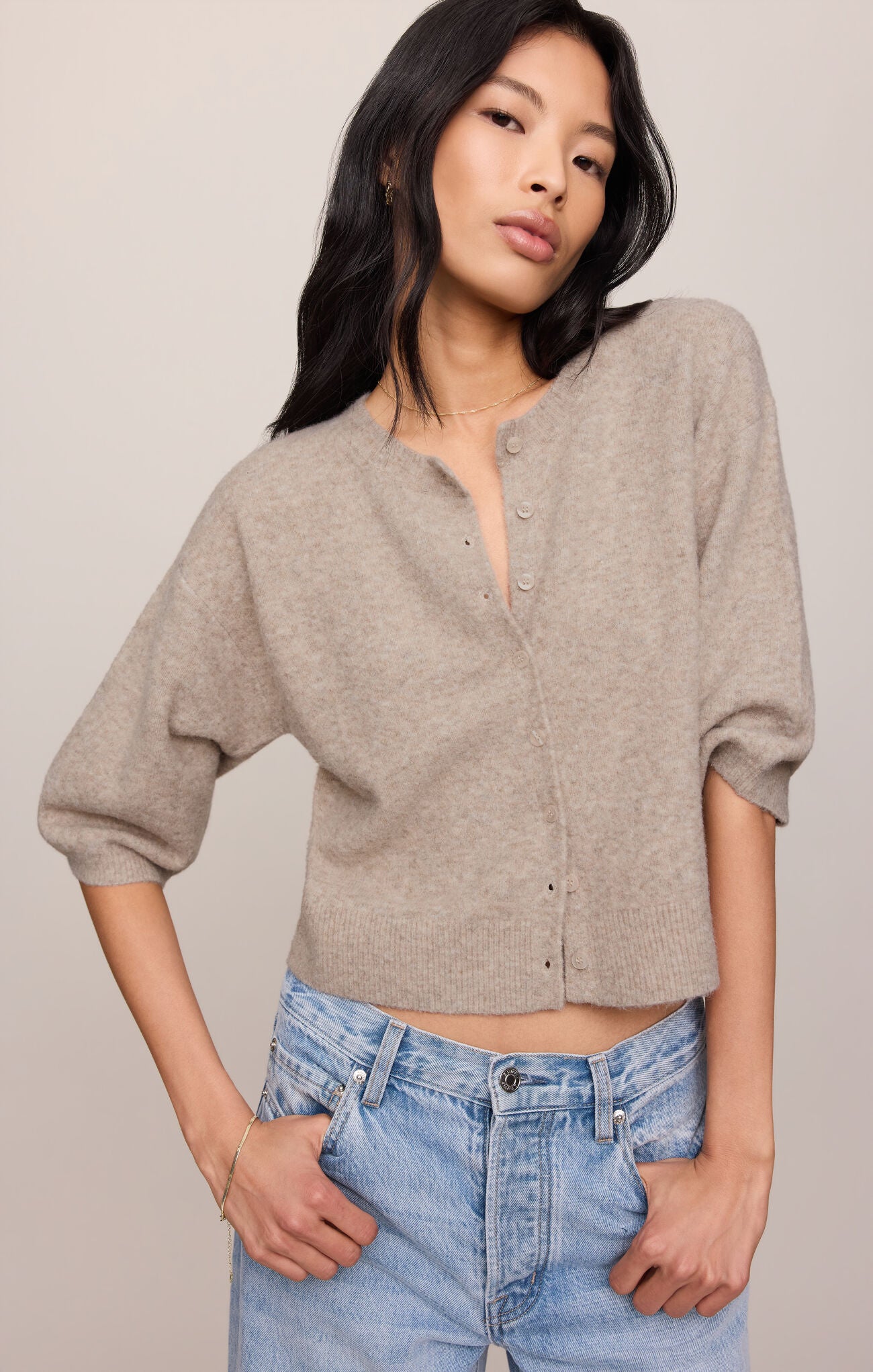 Valor Cardigan Natural Heather