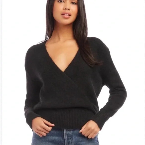 Black Wrap Sweater