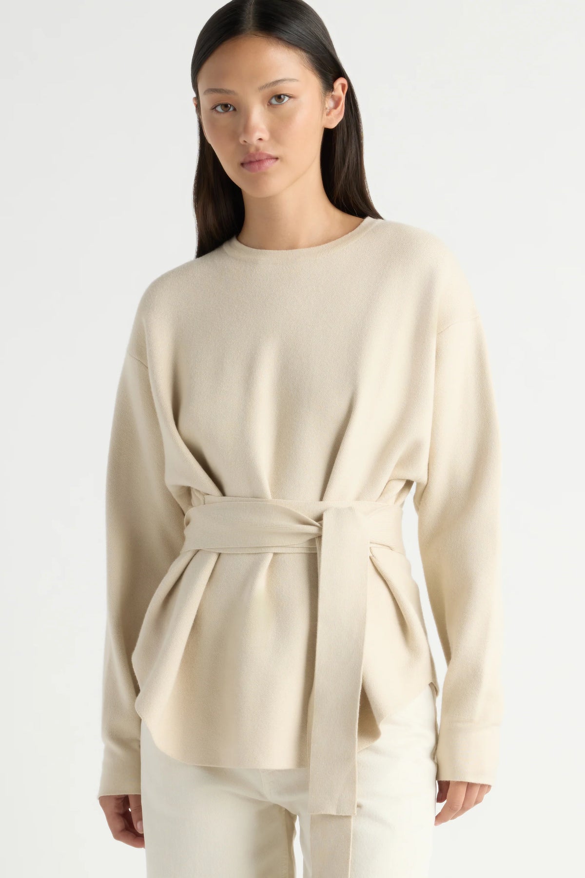 Nara Tie-Front Knit Sweater
