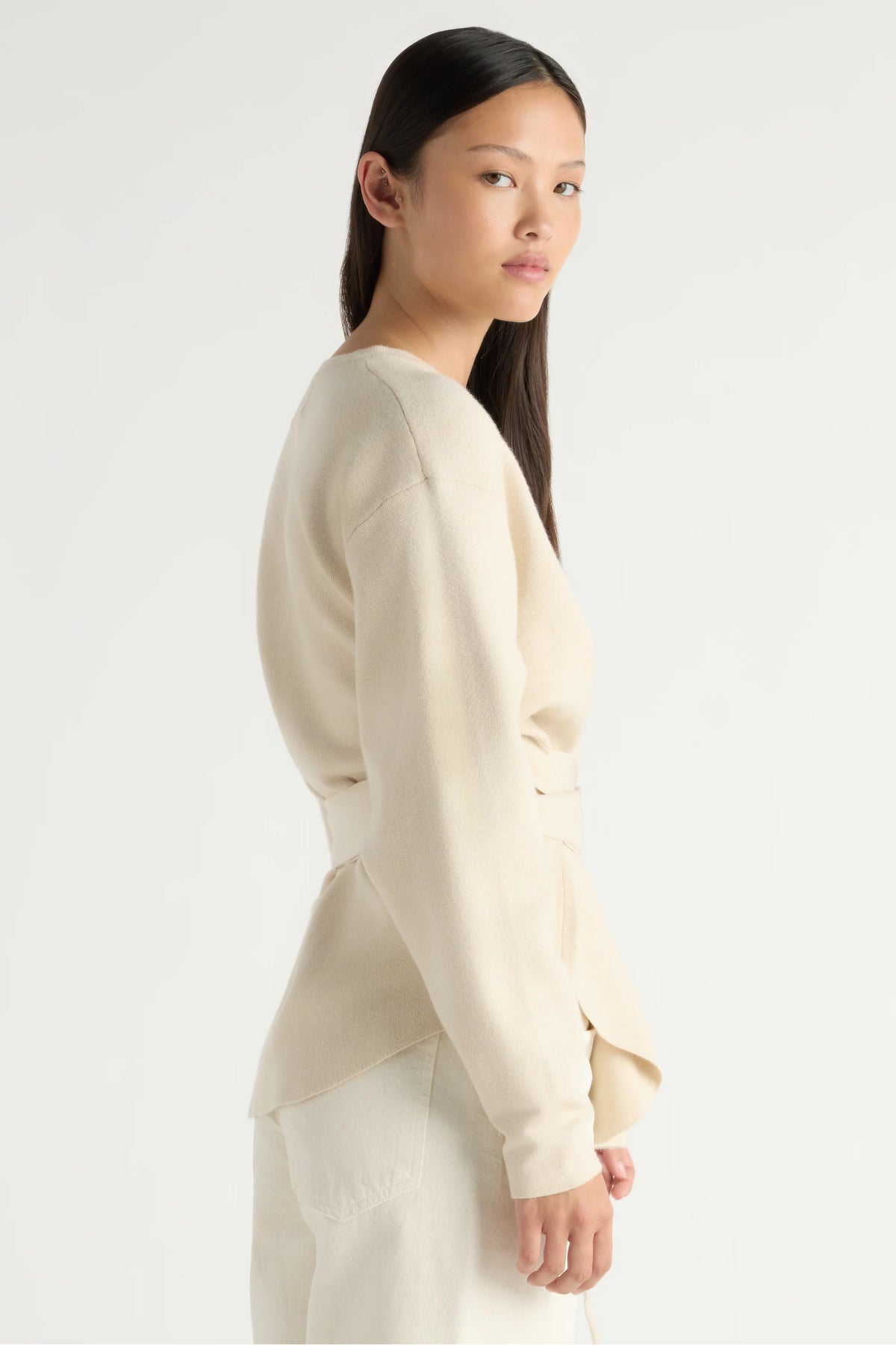 Nara Tie-Front Knit Sweater