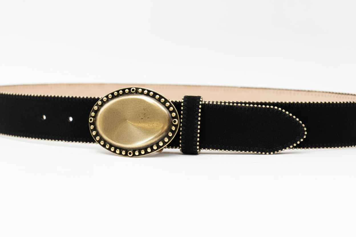 Alethea Belt Black Suede