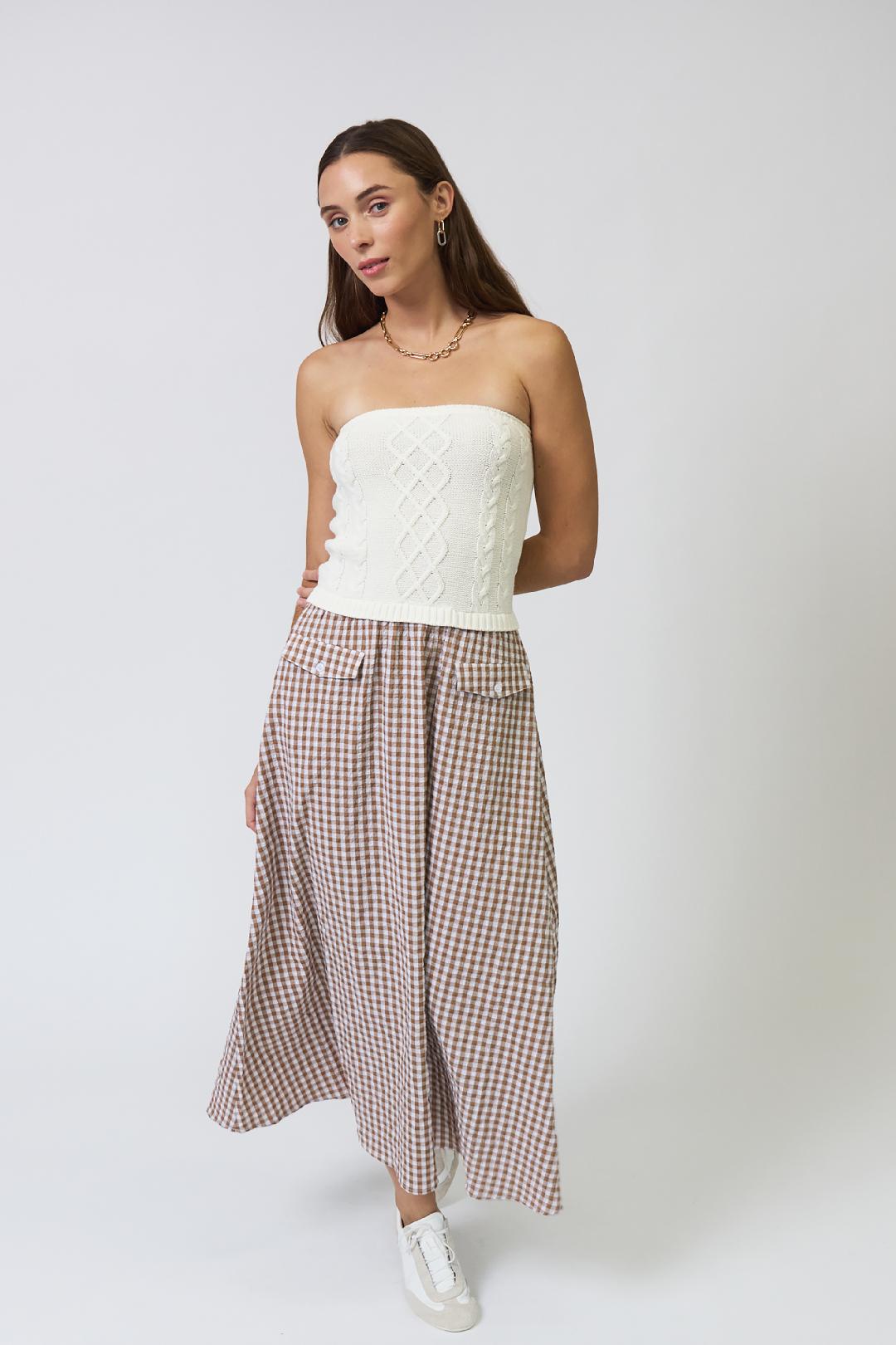 Laurel Cable Gingham Two For Dress