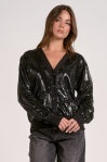 Black Sequin Cardigan